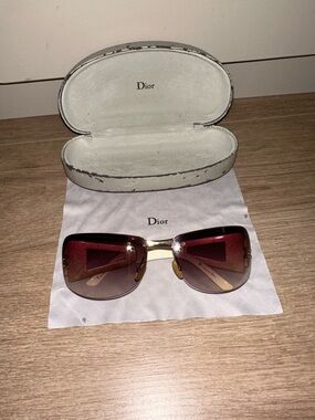 Dior Vintage Y2K  Gradient Burgundy to Brown Sunglasses
